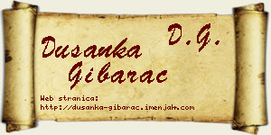 Dušanka Gibarac vizit kartica